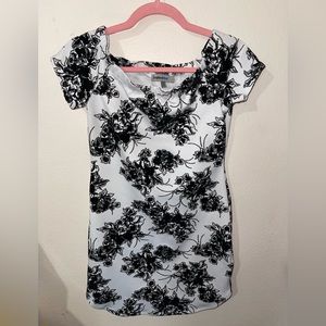 Bailey Blue dress white and black with silver accents